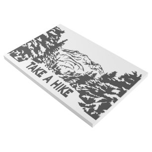Take a Hike quote monochrome mountain landscape Gallery Wrap