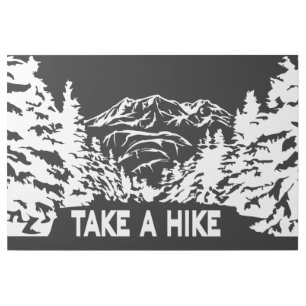 Take a Hike quote monochrome mountain landscape Gallery Wrap