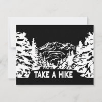 Take a Hike quote monochrome mountain landscape