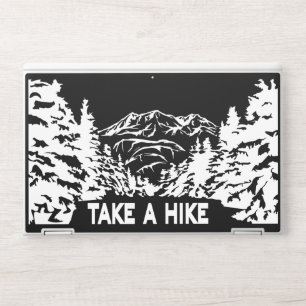 Take a Hike quote monochrome mountain landscape HP Laptop Skin