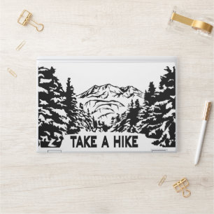 Take a Hike quote monochrome mountain landscape HP Laptop Skin