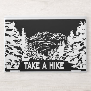 Take a Hike quote monochrome mountain landscape HP Laptop Skin