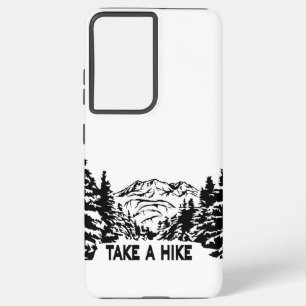Take a Hike quote monochrome mountain landscape Samsung Galaxy S21 Ultra Case