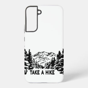 Take a Hike quote monochrome mountain landscape Samsung Galaxy S22+ Case