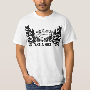 Take a Hike quote monochrome mountain landscape T-Shirt
