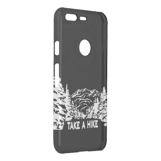 Take a Hike quote monochrome mountain landscape Uncommon Google Pixel Case (Back/Right)