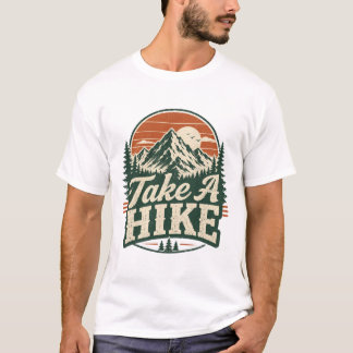 Take A Hike Retro Hiking T‑Shirt T-Shirt