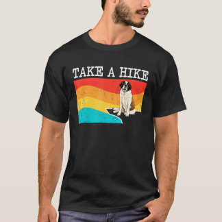 Take A Hike St Bernard Graphic Hiking T-Shirt