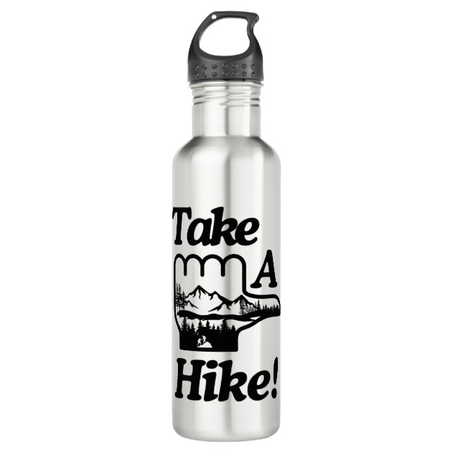 Take A Hike  Stainless Steel Water Bottle (Front)