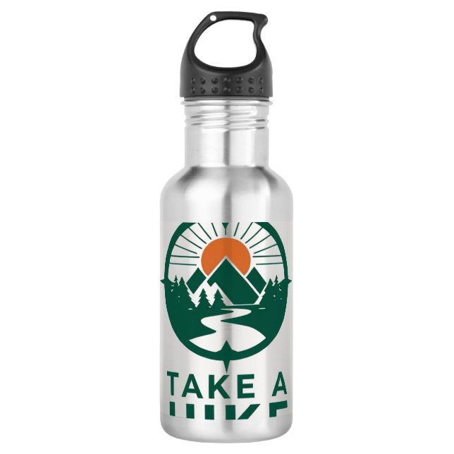 Take a Hike Stainless Steel Water Bottle (Front)