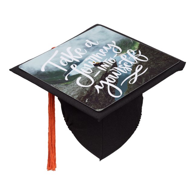 Take a Journey Quote Graduation Cap Topper (Angled)