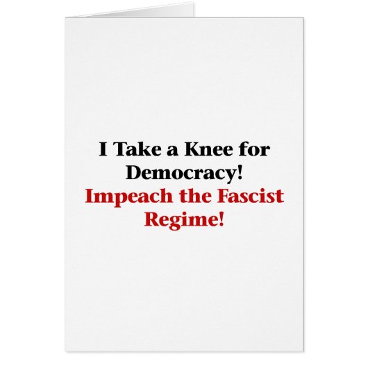 Take a Knee for Democracy Cards (Front)