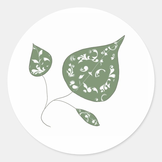 Take a Leaf Classic Round Sticker (Front)