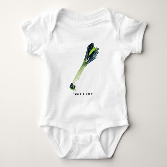 take a leek - light baby bodysuit (Front)