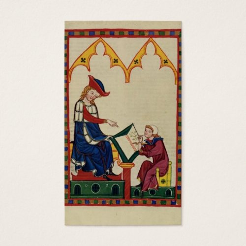Take a letter- Medieval secretary Business Card Template