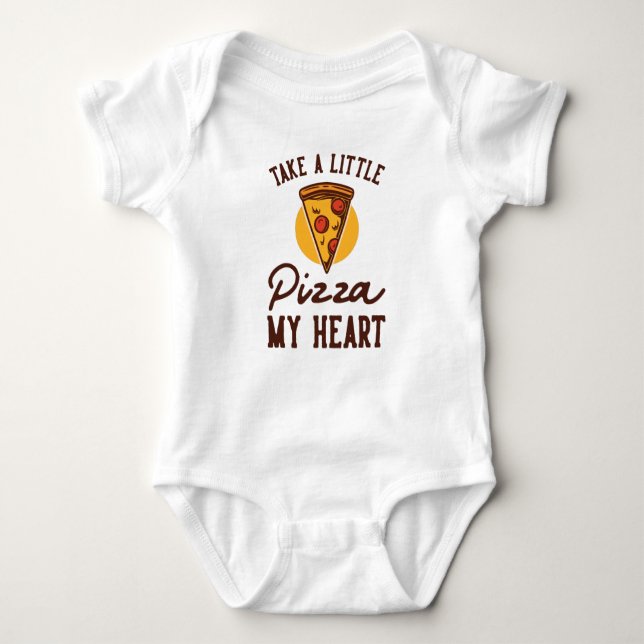 Take a little Pizza my Heart Baby Bodysuit (Front)