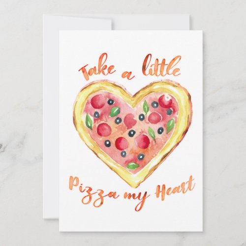 Take a little pizza my heart holiday card