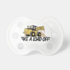 Orange Excavator, Construction Vehicle, For kids Pacifier | Zazzle.com