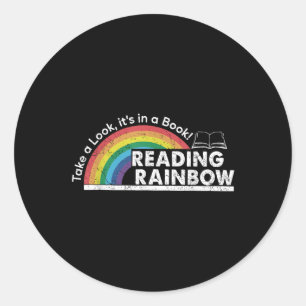 Take A Look Its In A Book Reading Book Vintage Rai Classic Round Sticker