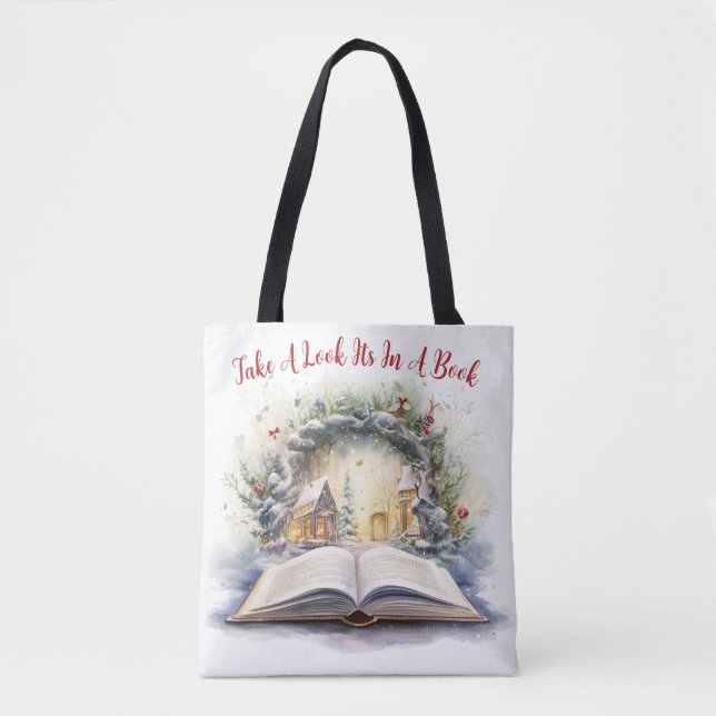 Take A Look It's In A Book Tote Bag (Front)