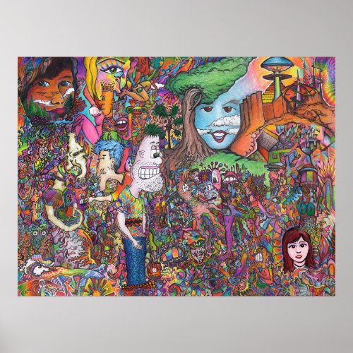 Take A Look Psychedelic Art Poster