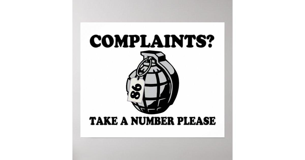 Take A Number Hand Grenade Poster | Zazzle