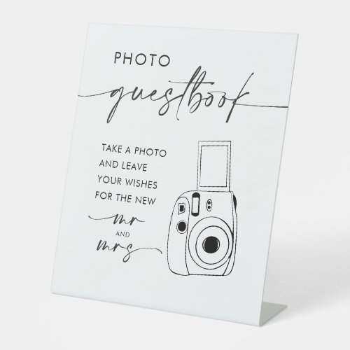 Take a Photo Wedding Guestbook Pedestal Sign