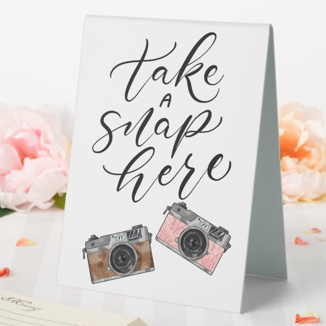 Take a Photo Wedding Reception Table Tent (In SItu (Wedding))