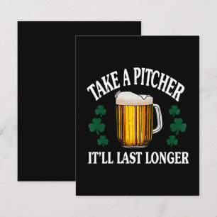 Take A Pitcher It'll Last Longer Enclosure Card