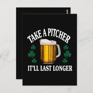 Take A Pitcher It'll Last Longer Postcard