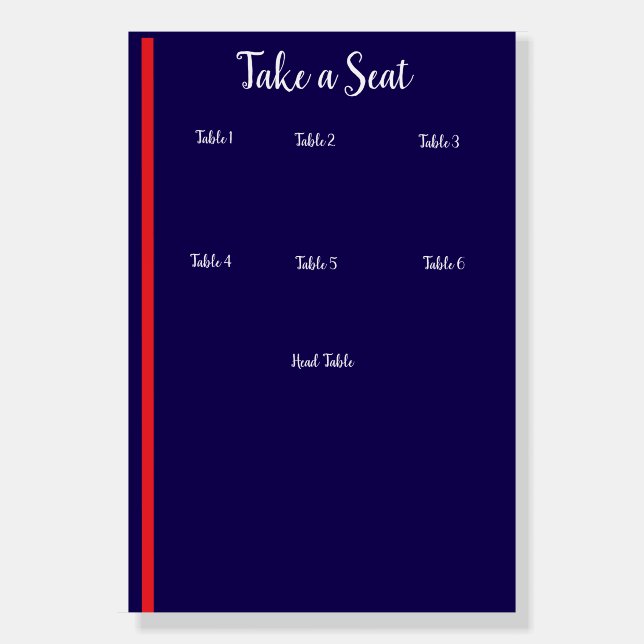 Take a Seat  Foam Board (Front)