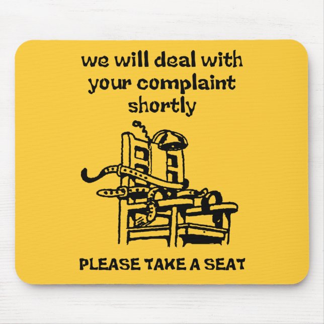 Take A Seat Funny Mousepad Humor (Front)