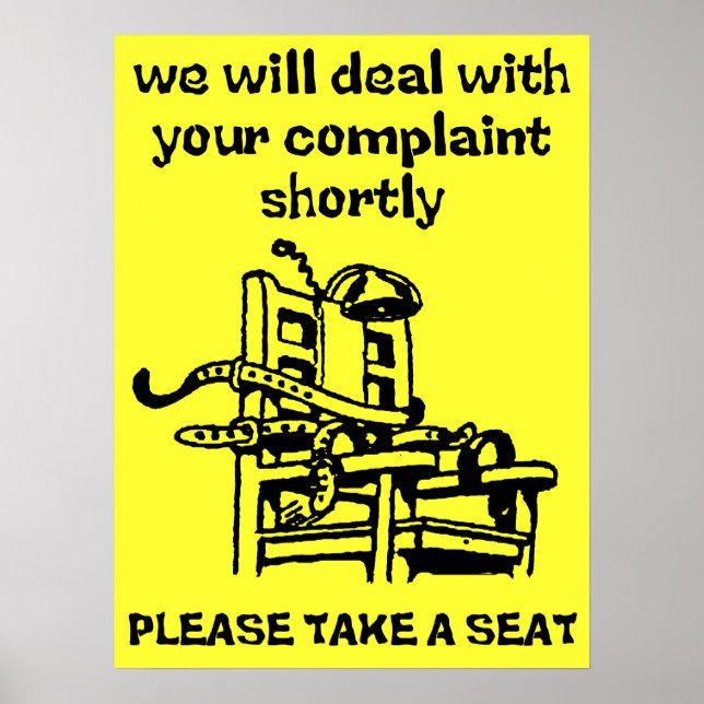 Take A Seat Funny Poster Humor (Front)