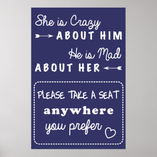 Take a seat wedding sign