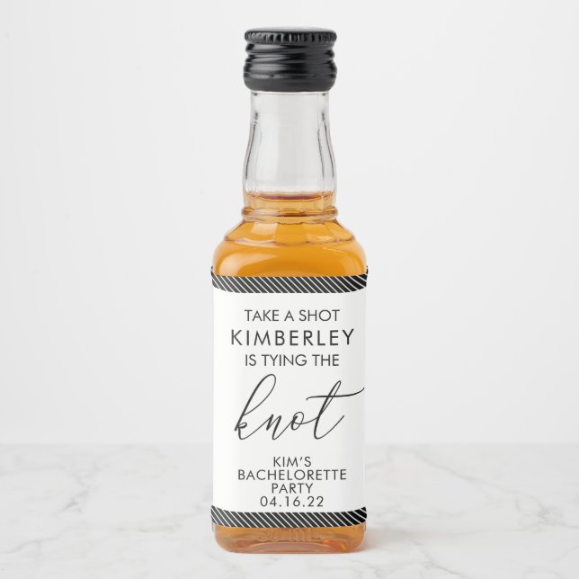 Take a Shot Bachelorette Custom Mini  Liquor Bottle Label (Front)