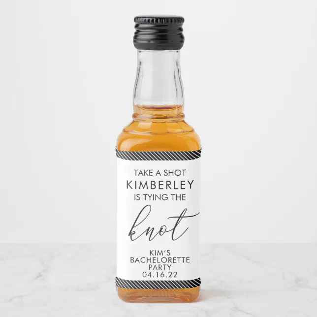 Take a Shot Bachelorette Custom Mini Liquor Bottle Label | Zazzle