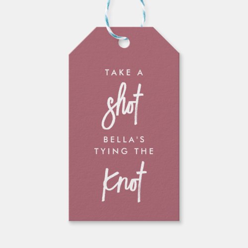 Take a Shot Shes Tying the Knot Bachelorette Gift Tags