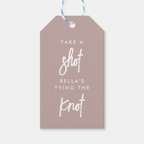Take a Shot Shes Tying the Knot Bachelorette Gift Tags