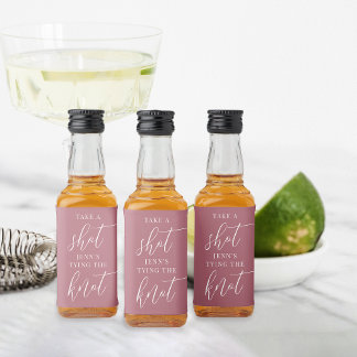 Take a Shot, She's Tying the Knot Bachelorette Liquor Bottle Label
