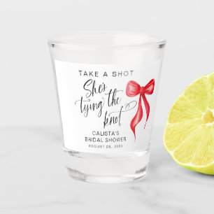 Take a Shot She's Tying the Knot Bridal Shower Shot Glass