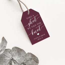 Take a Shot, We Tied the Knot Wedding Favor Gift Tags