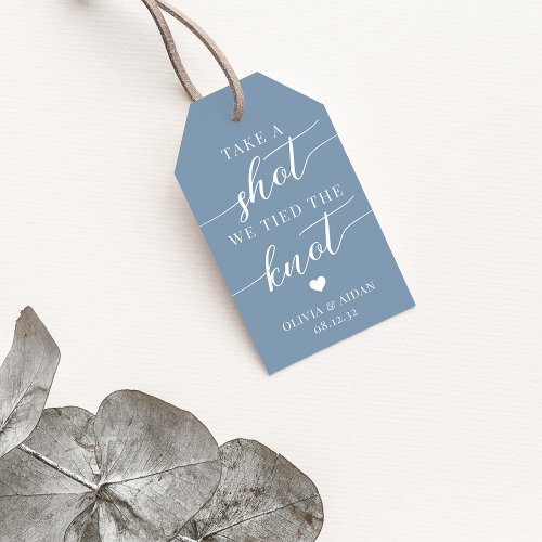 Take a Shot We Tied the Knot Wedding Favor Gift Tags