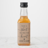 Take a Shot We Tied the Knot Wedding Favor