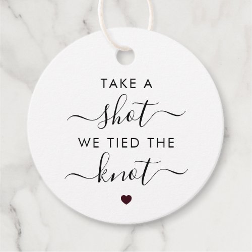 Take a Shot We Tied the Knot Wedding  Favor Tags