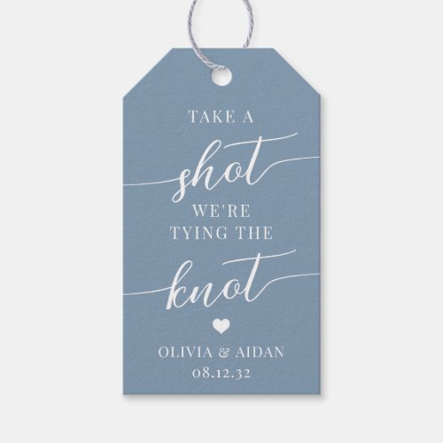 Take a Shot Were Tying the Knot Wedding Gift Tags