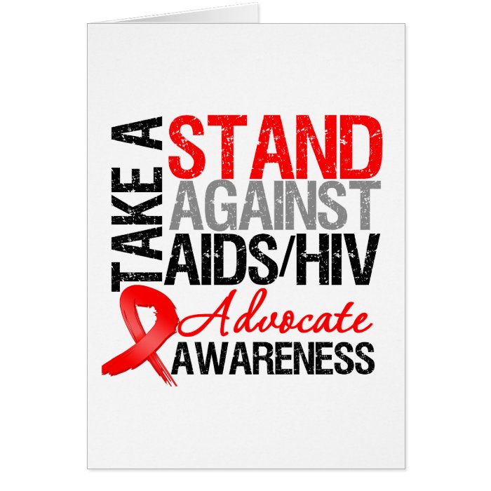 Take a Stand Against AIDS HIV Greeting Card