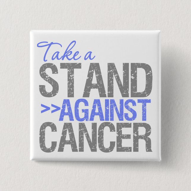 Take a Stand Against Cancer - Esophageal Cancer Pinback Button (Front)