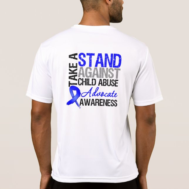 Take A Stand Against Child Abuse T-Shirt (Back)