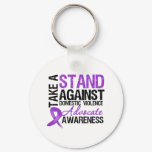 Take A Stand Against Domestic Violence Keychain