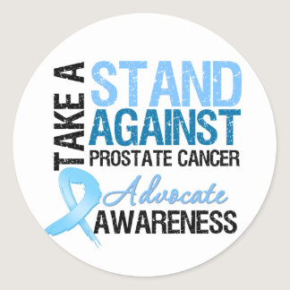 Take a Stand Against Prostate Cancer Classic Round Sticker